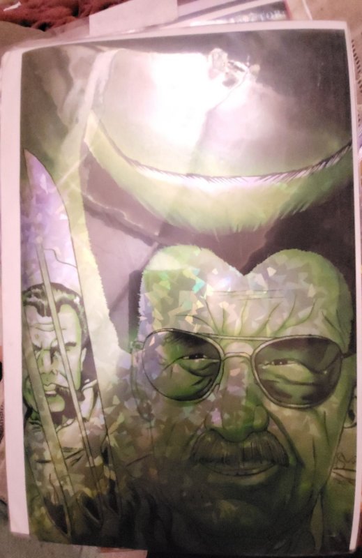 Tribute:Stan Lee cracked ice foil 3/15 Dallas fan expo
