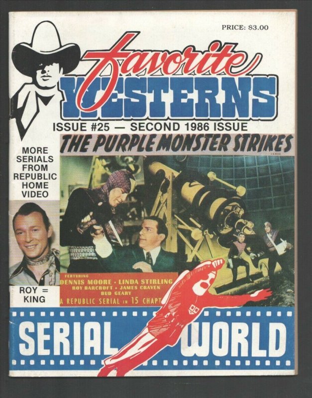 Favorite Westerns #25 1986-Incredible Serial World-Purple Moster Strikes cove...