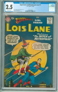 Superman's Girl Friend, Lois Lane #1 (1958) CGC 2.5! OW Pages!