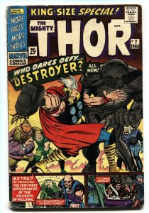 THOR ANNUAL #2-THE DESTROYER!-MARVEL-JACK KIRBY-SILVER AGE VG 