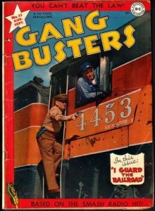 GANG BUSTERS #11-PHOTO COVER-RAILROAD COPS! VG 