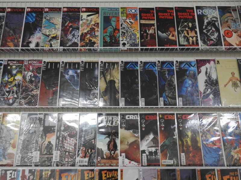 Huge Lot 150+ Comics W/ Aliens, ROM, Elvira, Transformers, +More Avg VF/NM Cond