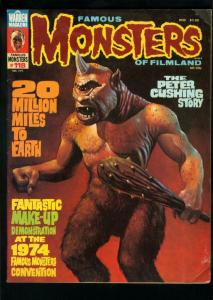 FAMOUS MONSTERS OF FILMLAND#118-20 MILLION MILES TO EARTH-PETER CUSHING-1975- VG