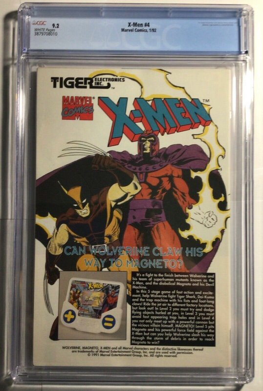 Marvel, X-Men #4, CGC 9.2, WP, 1st Omega Red, Look!