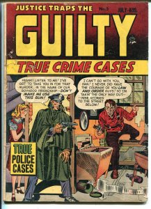 Justice Traps The Guilty #5 1948-Prize-Simon & Kirby- Hollingsworth story-VG-
