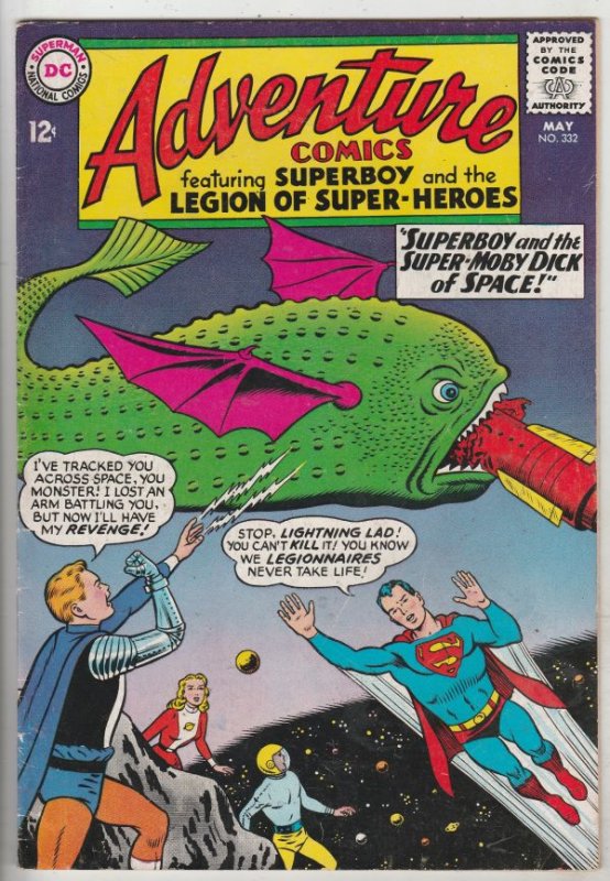 Adventure Comics #332 (May-65) VF+ High-Grade Legion of Super-Heroes (Saturn ...