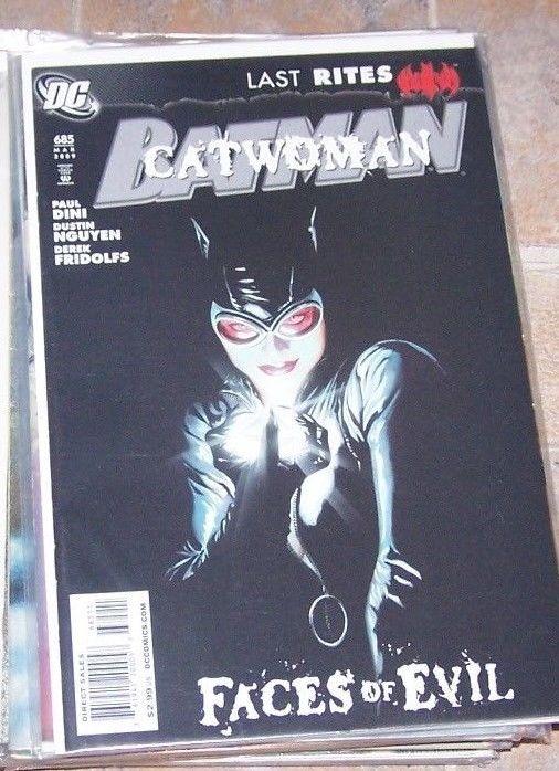 Batman #685 (Mar 2009, DC) faces of evil- catwoman-hush thomas elliott alex ross