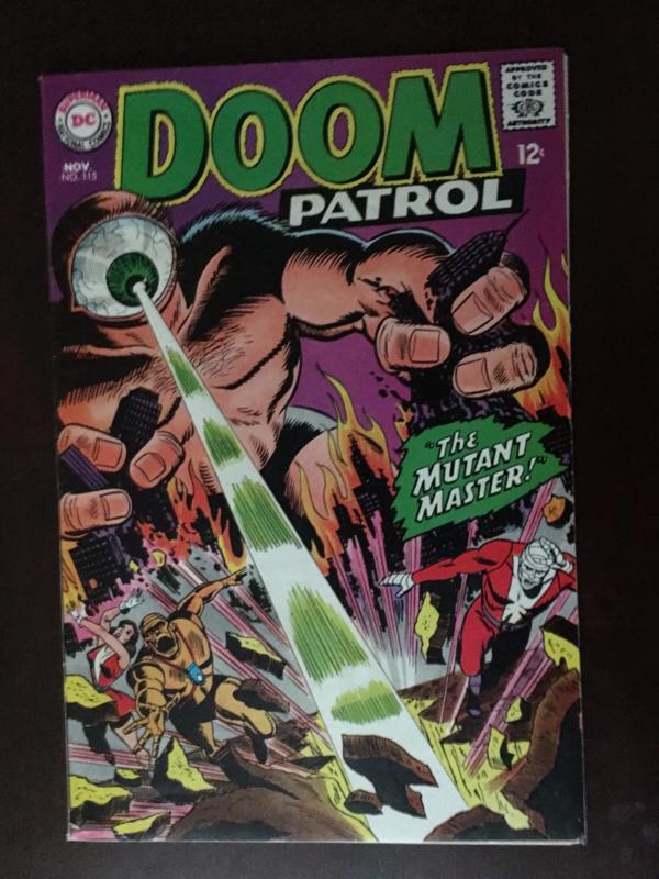 DOOM PATROL! #115 ELASTI-GIRL!! ROBOTMAN! BRIGHT VF THE MUTANT MASTER!