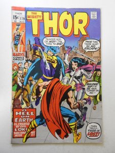 Thor #179 (1970) VG+ Condition stamp fc