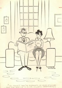 Babe gets Around Gag - Humorama 1955 art by Louis Magila