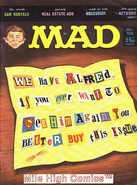MAD (MAGAZINE) #184 BRITISH Very Good