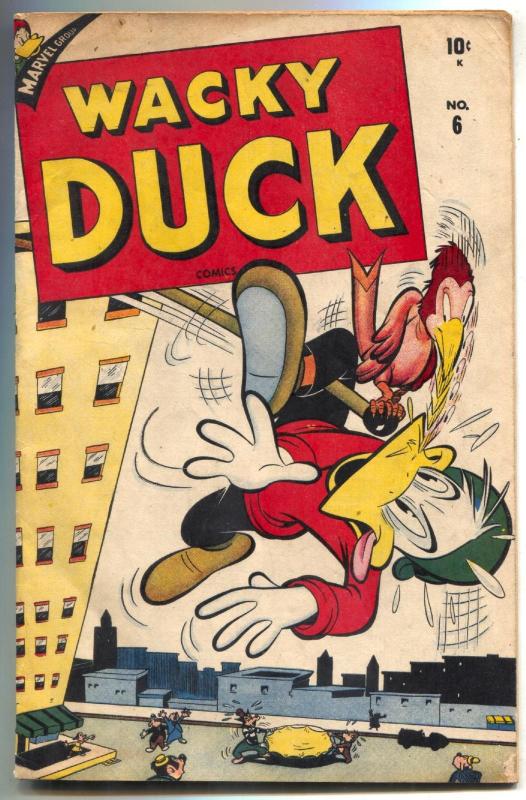 Wacky Duck #6 1947- FINAL ISSUE- Golden Age Marvel FN-