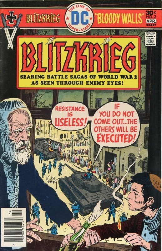 Blitzkrieg 2  F  1976  Joe Kubert Cover!