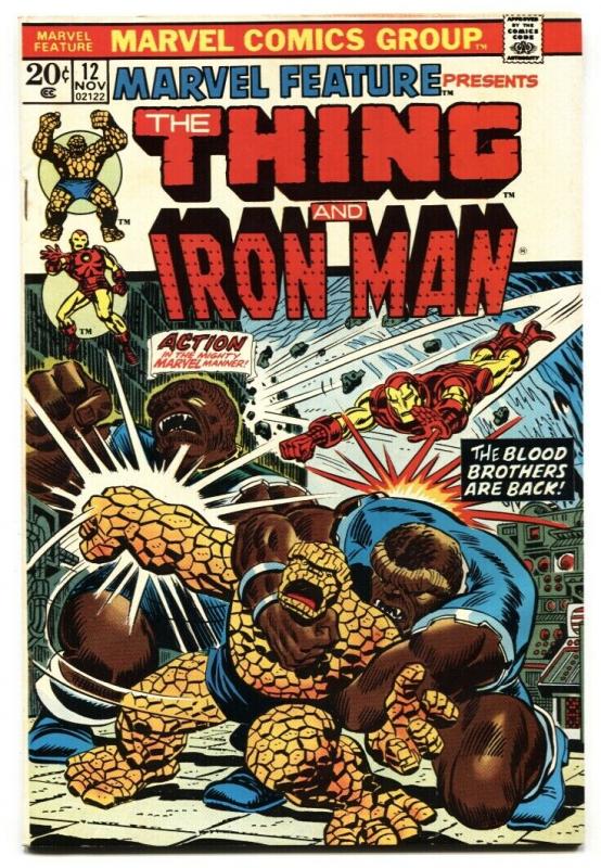 MARVEL FEATURE #12-Thing and Iron Man-comic book VF 