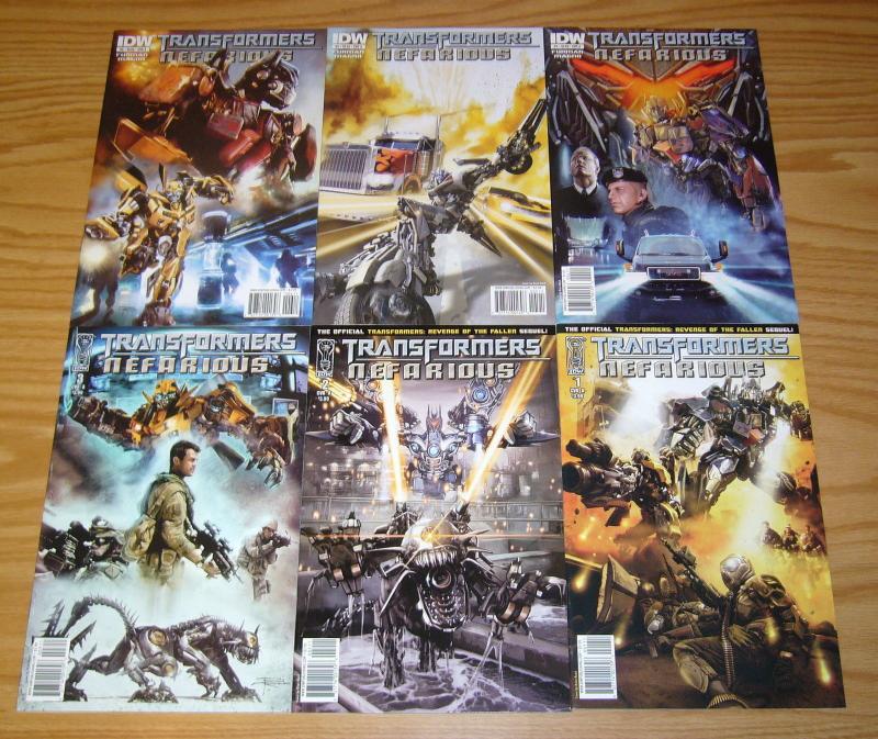 Transformers: Revenge of the Fallen - Nefarious #1-6 VF/NM complete series A set