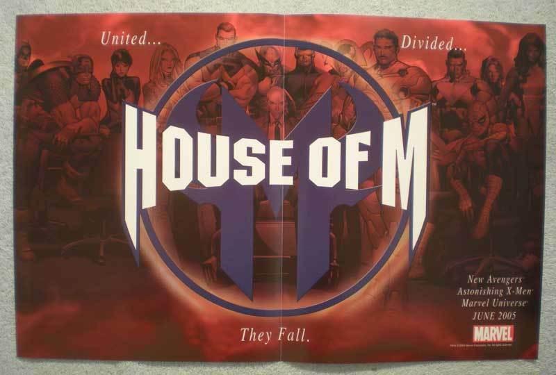 HOUSE OF M Promo Poster, X-MEN, WOLVERINE, AVENGERS, Unused, more in our store