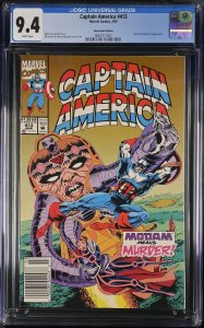 Captain America #413 (3/93) Graded CGC 9.4 Newsstand Edition