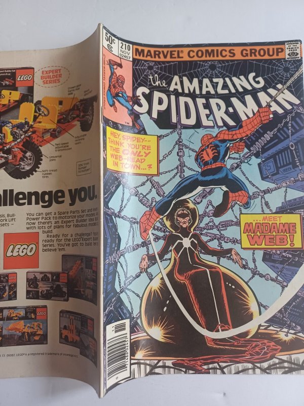 Amazing Spider-Man #210 newsstand - 1st appearance Madame Web - KEY - 1979 - VF