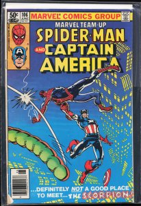 Marvel Team-Up #106 Newsstand Edition (1981) Captain America