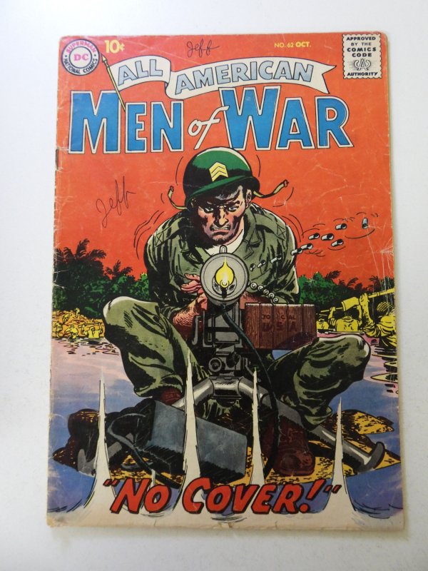 All-American Men of War #62 (1958) VG- condition name written on front cover