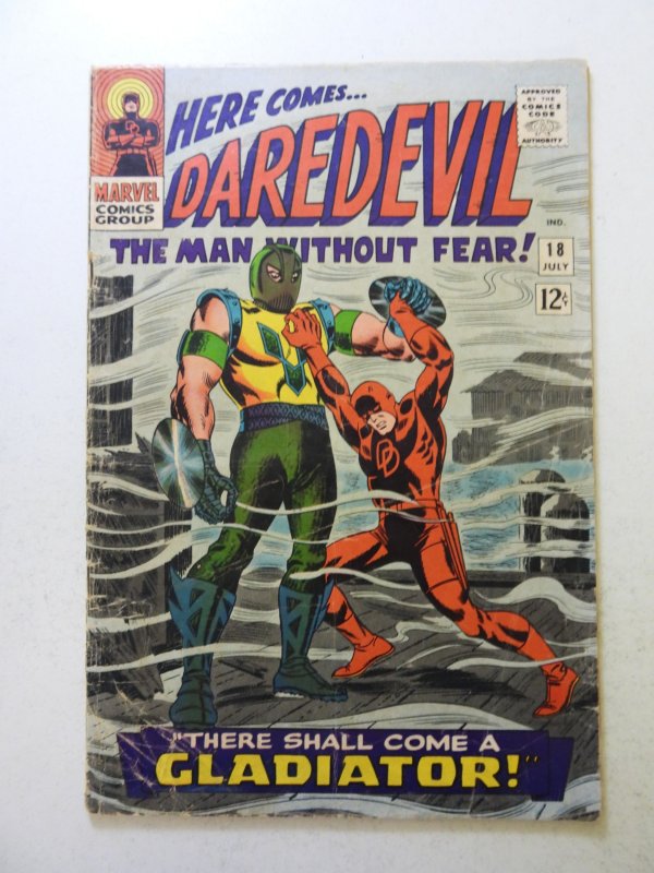 Daredevil #18 (1966) GD+ condition 1/4 spine split