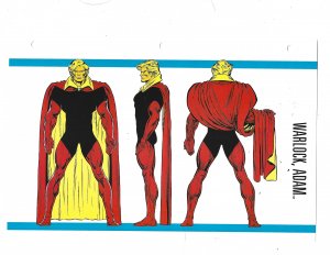 Official Handbook of the Marvel Universe Sheet- Warlock, Adam