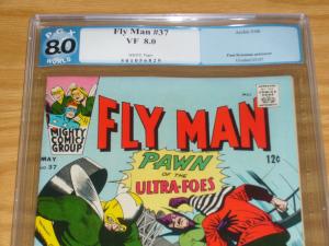 Fly Man #37 PGX 8.0 silver age mighty comics the shield 1966 archie's red circle 