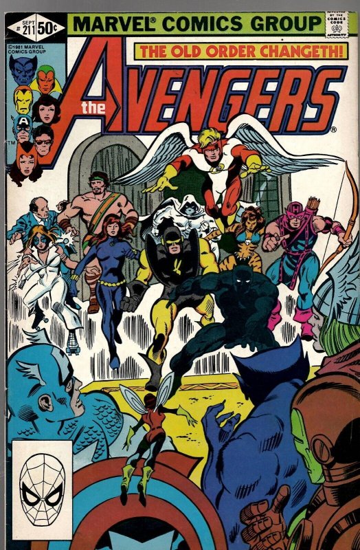 Avengers #211 VINTAGE 1981 Marvel Comics Angel Iceman Dazzler Hercules