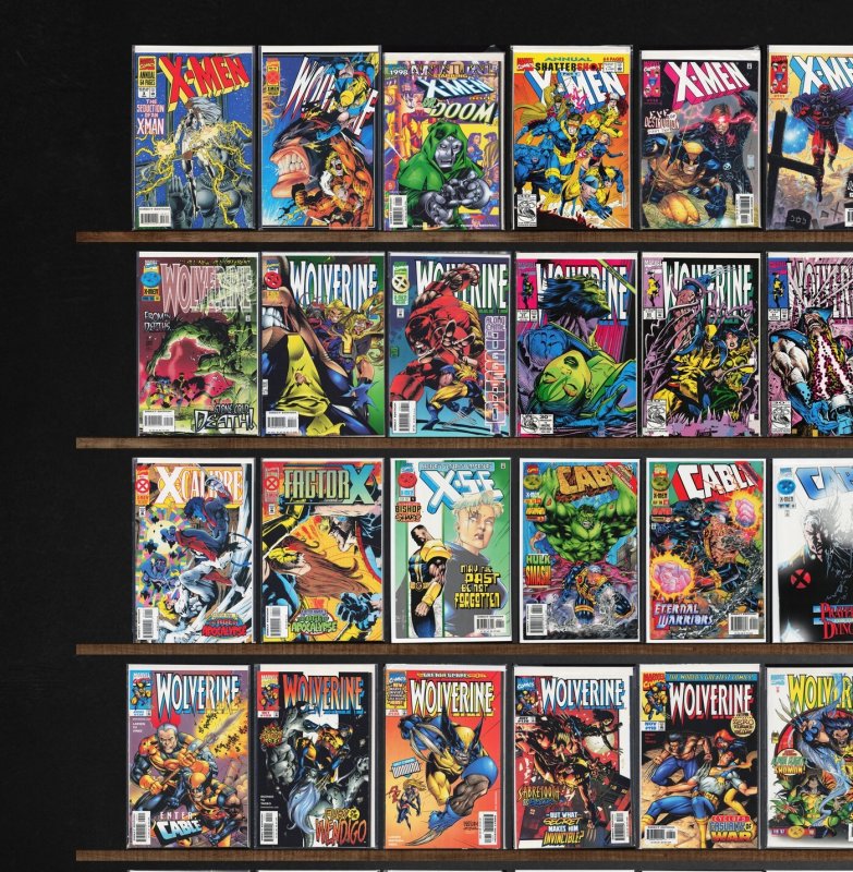Huge Lot 150+ Comics with Wolverine, Fantastic Four, Cable, X-Force & More!