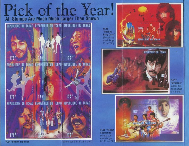 The Beatles Commemorative Stamp Sheet (SET)  1996