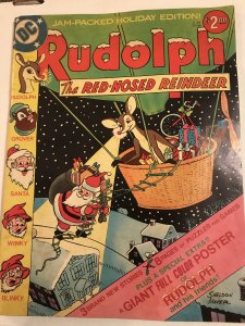 RUDOLPH THE RED-NOSED REINDEER C-50 : DC Treasury 1976 Fn+; has poster, Santa