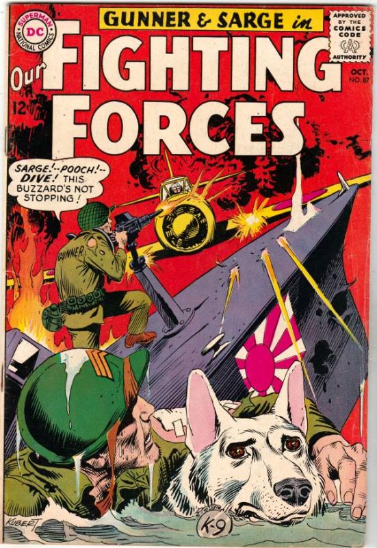 Our Fighting Forces #87 (Oct-64) FN/VF Mid-High-Grade Gunner and Sarge, Pooch