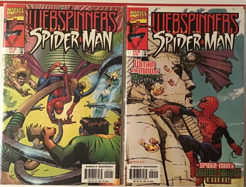 SPIDER-MAN :WEBSPINNERS  FIRST 8 ISSUES!PLUS 2 VARIANTS 10 BOOK LOT!