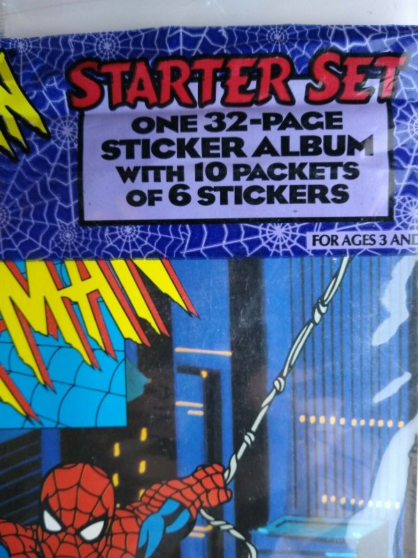 Spider-man Sticker Album Starter Set New Sealed With Stickers Marvel Comics 1995