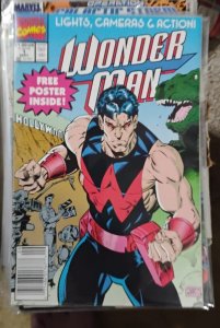 WONDER MAN   # 1  1991 Marvel DISNEY SIMON WILLIAMS W/ POSTER NEWSTAND