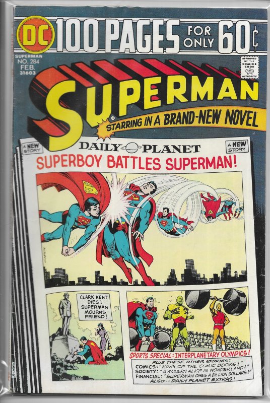 Superman vol. 1 #284 VG (100 page giant)