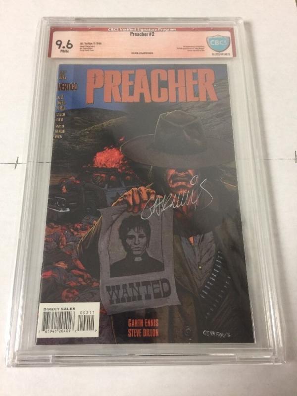 Preacher 2 Cbcs 9.6 Verified Signature (like Cgc) By Garth Ennis