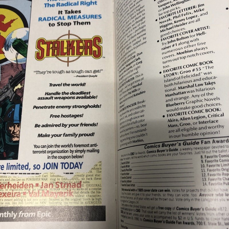 Night Breed (1990) # 2 (FN/VF) Variant Cover • Epic Comics • Signed