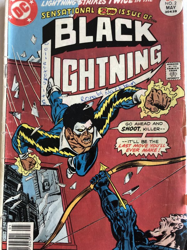 Black Lightning#2,VG, Buckler covet.. see Batman inside front cover!