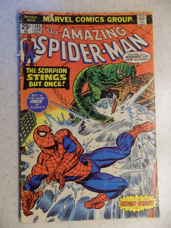 AMAZING SPIDER-MAN # 145 MARVEL SCORPION LOWER GRADE ADVENTURE