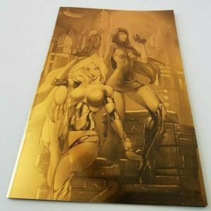 Cyber Spectre #2 Kickstarter Exclusive Clayton Barton Gold Foil Cover Scout NM 