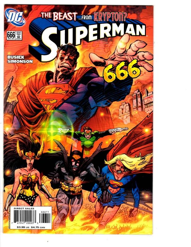 5 Superman DC Comics # 663 664 665 666 667 Batman Wonder Woman Supergirl BH21