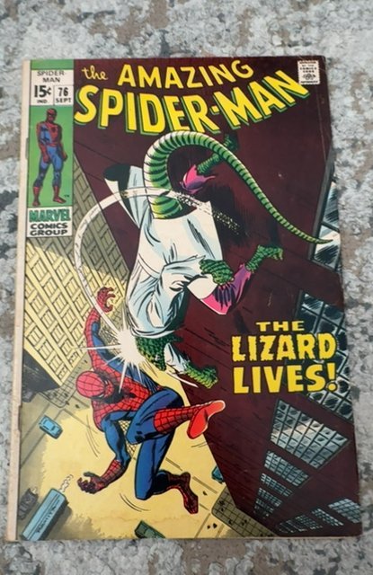 The Amazing Spider-Man #76 (1969)the lizard lives -slight spine toll