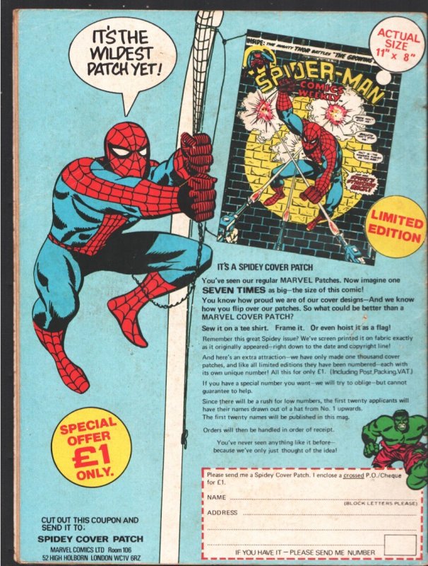 Spider-man Comics Weekly #118 1975-Thor-Jack Kirby-Iron Man-Gene Colan