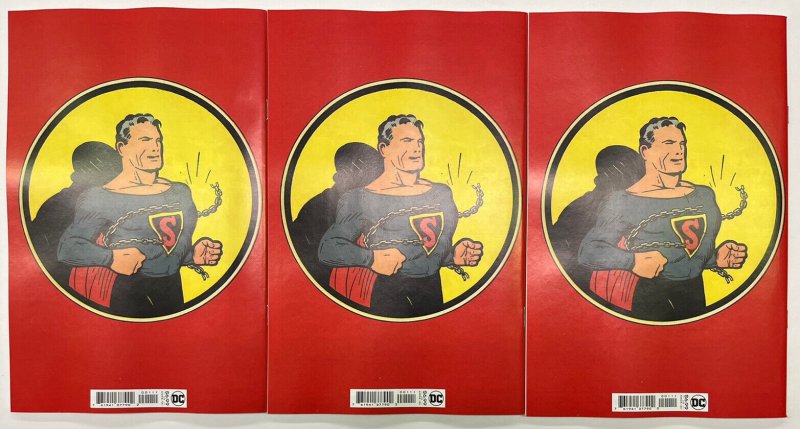 SUPERMAN #1 (3x COPIES) FACSIMILE REPRINT 2022 ORIGIN SHUSTER NM COVER DC COMICS