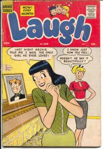 Laugh #104 1959-Archie-Betty-Veronica-Katy Keene-paper dolls-VG