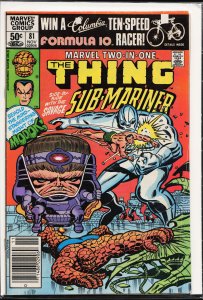 Marvel Two-in-One #81 (1981) Namor the Sub-Mariner