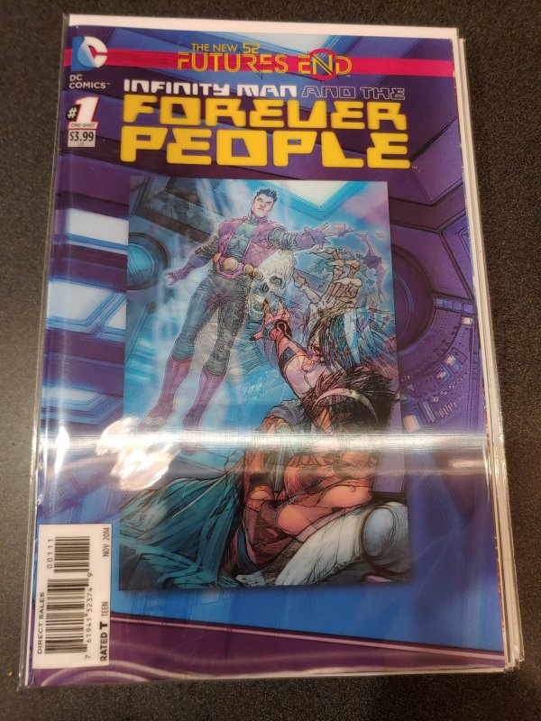 Infinity Man and the Forever People # 1 Future's End 3D Lenticular Cover...