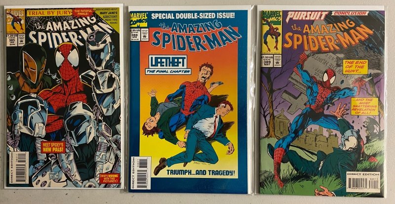 Amazing Spider-Man lot #327-389 Marvel 1st Ser. (average 7.0) 35 diff (1989-94)