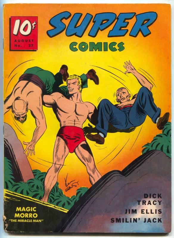 Super Comics #27 1940- Magic Morro cover- Dick Tracy- Jim Ellis VG+